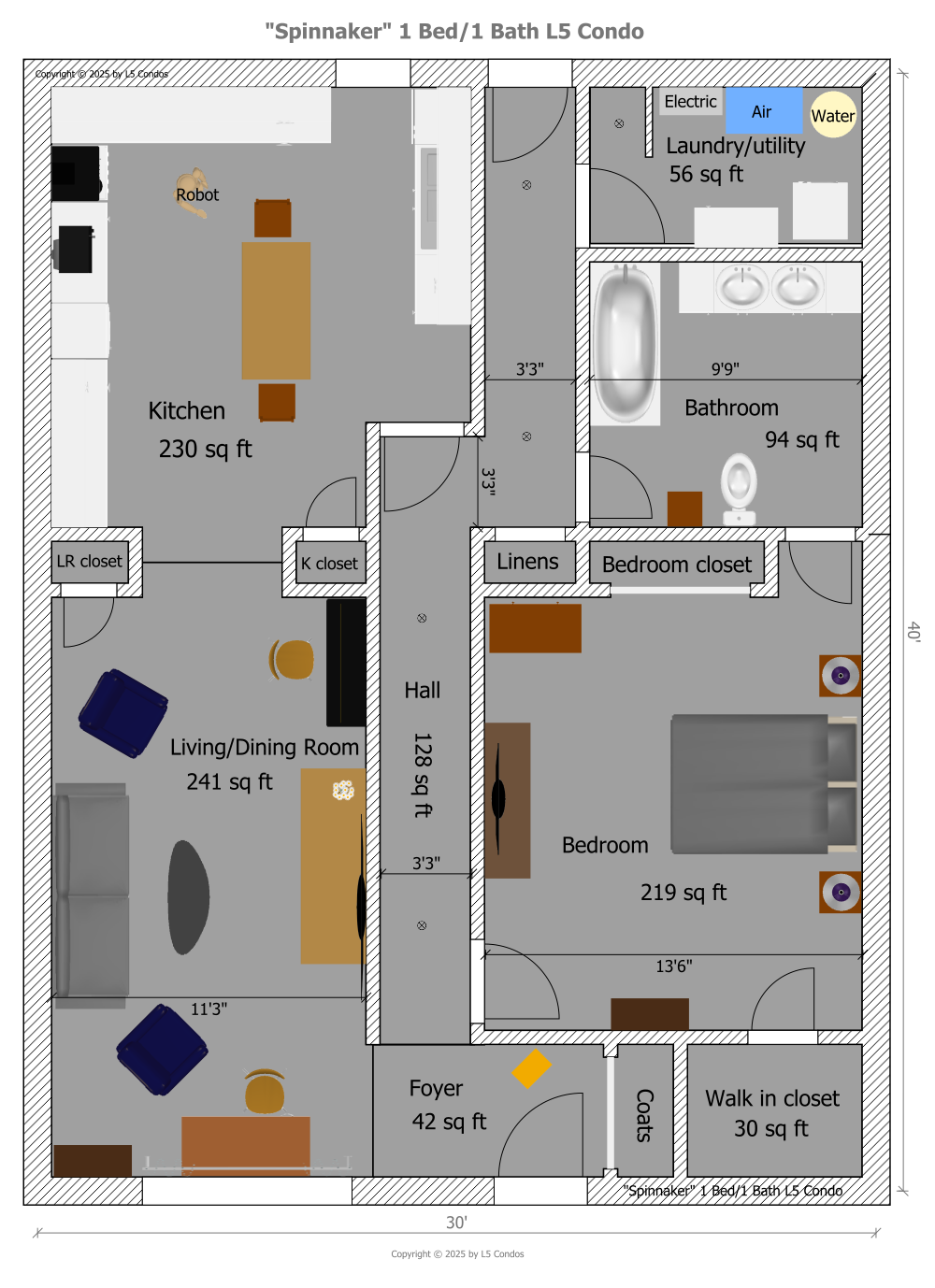 plan view of the condo